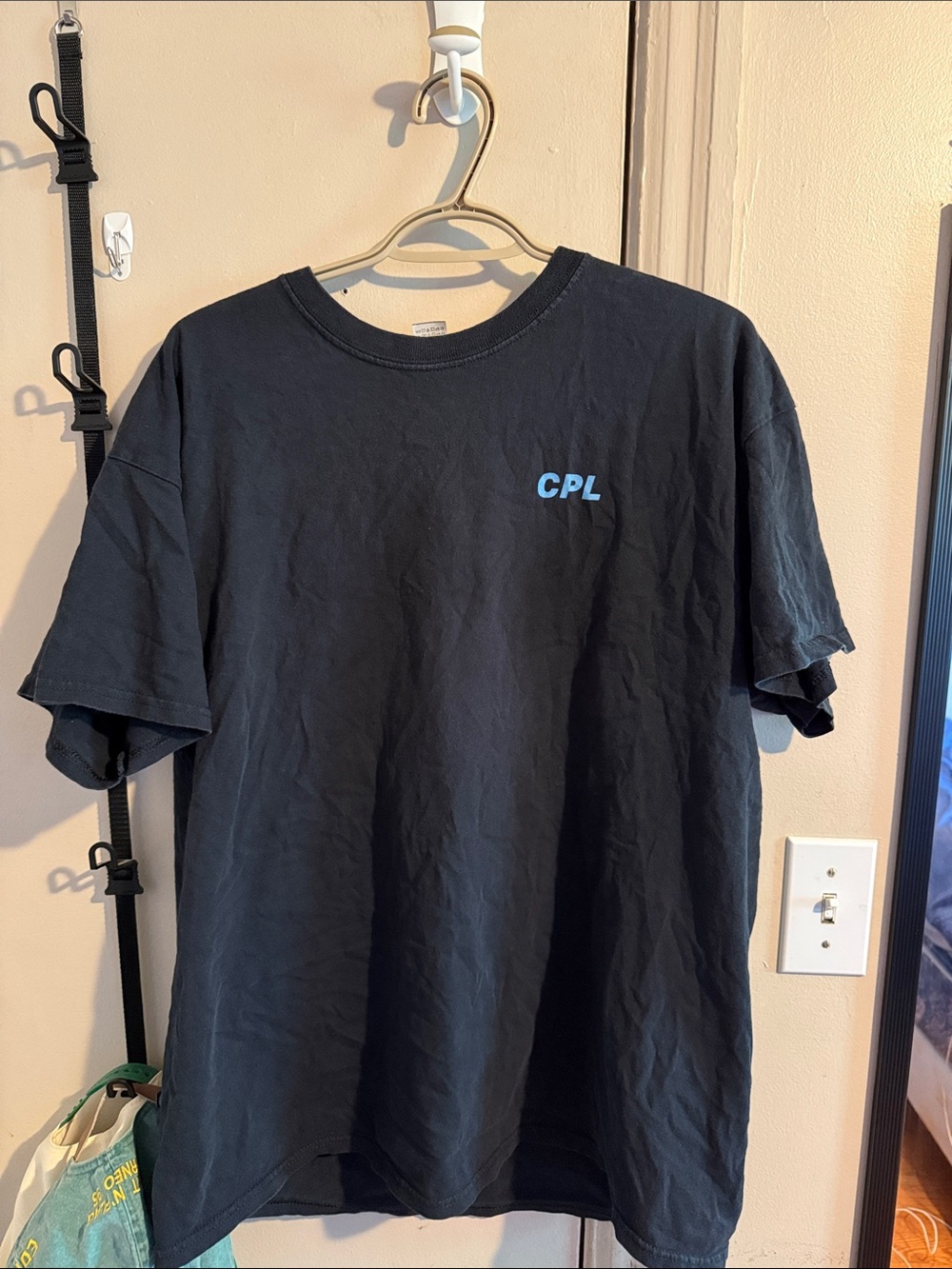 Gildan Black Short Sleeve Tee with Blue CPL Logo
